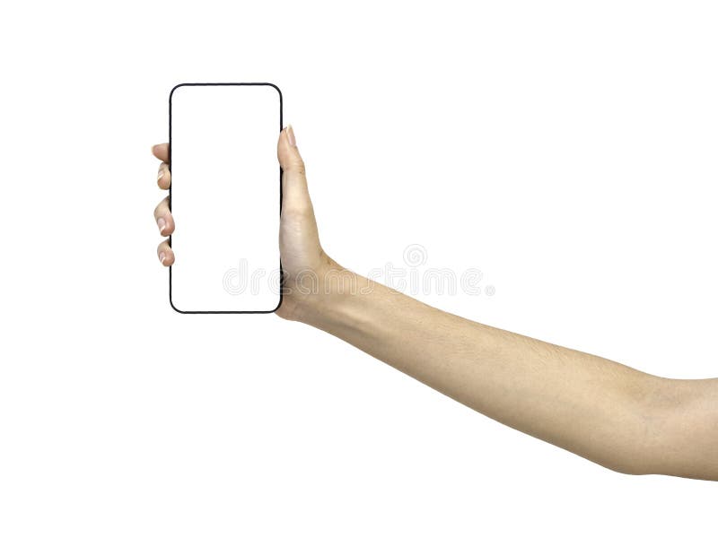 R?ki mienia mockup smartphone zdjęcie royalty free R?ki mienia mockup smartphone zdjęcie royalty free