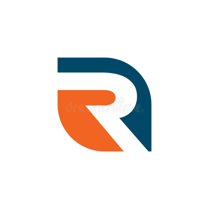 R letter icon logo design template royalty free illustration