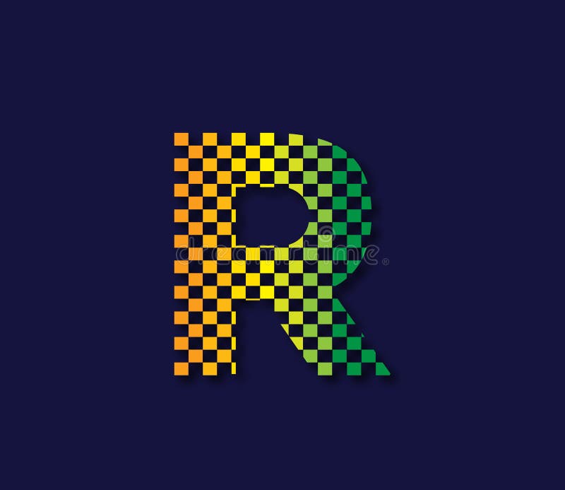 Logo R Pixel Abstract Logo Stock Illustrations 233 Logo R Pixel