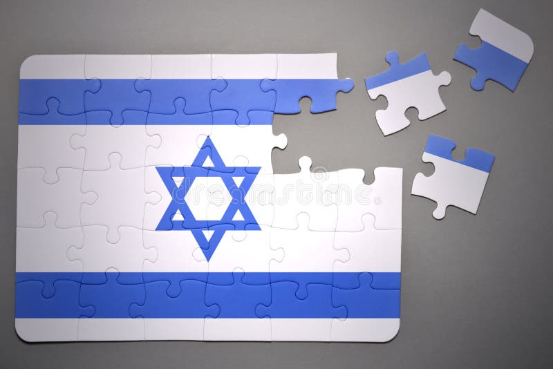 Raadsel met de nationale vlag van Israël