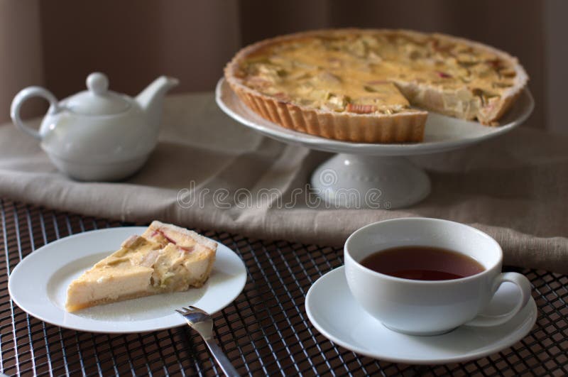 Rabarbercake royalty-vrije stock afbeelding Rabarbercake royalty-vrije stock afbeelding