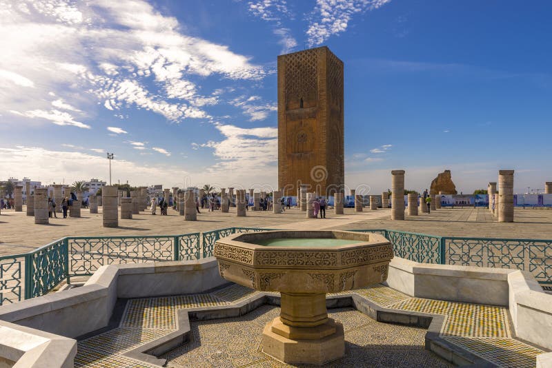 Rabat Maroc, Hassan Tower photo stock