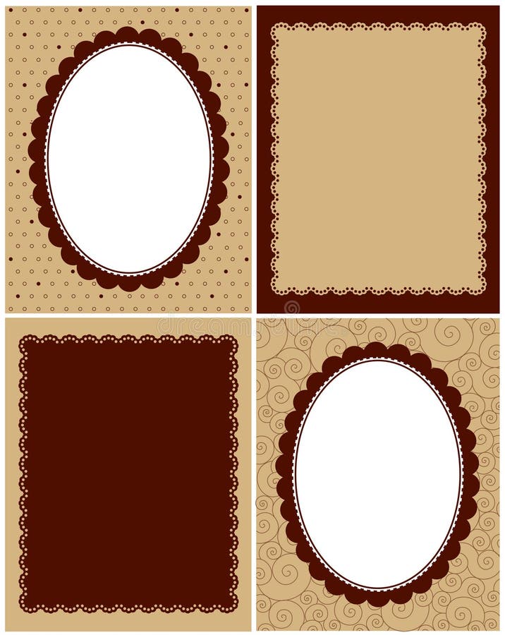 Cute brown border collection with different backgrounds. Cute brown border collection with different backgrounds