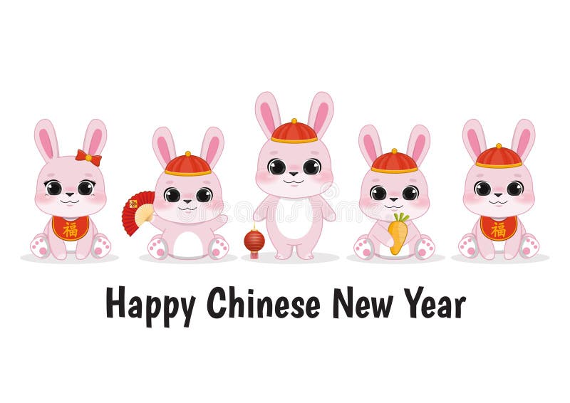 Chinese Good Luck Rabbit Gold Stock Illustrations 141 Chinese Good