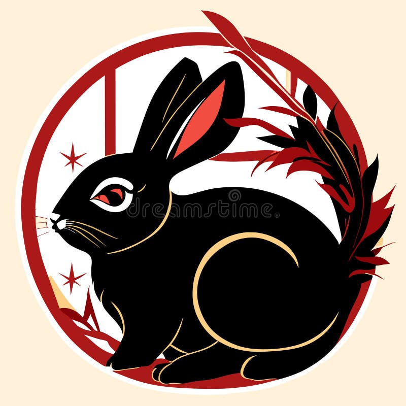 Rabbit. Chinese Zodiac. Year of the Rabbit. Vector Illustration Stock ...