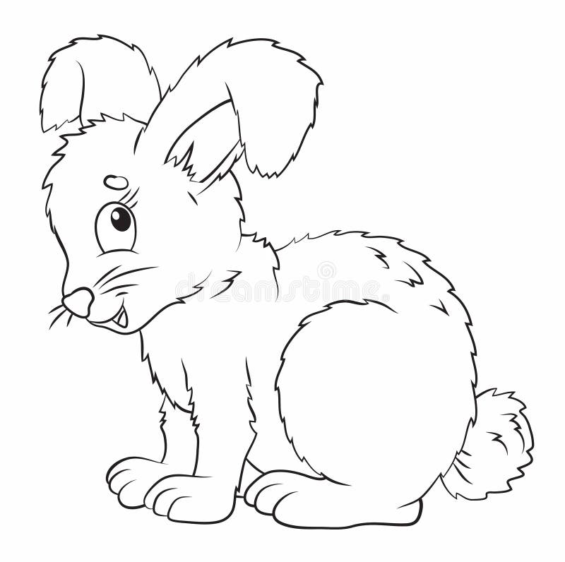 Rabbit, Coloring, the Image of the Animal in Black and White Stock Illustration - Illustration of small, animals: 153090021 Rabbit, Coloring, the Image of the Animal in Black and White Stock Illustration - Illustration of small, animals: 153090021