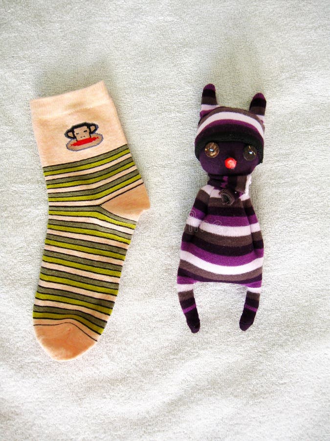 Cat Hat Doll Made Socks Stock Photos - Free & Royalty-Free Stock Photos ...