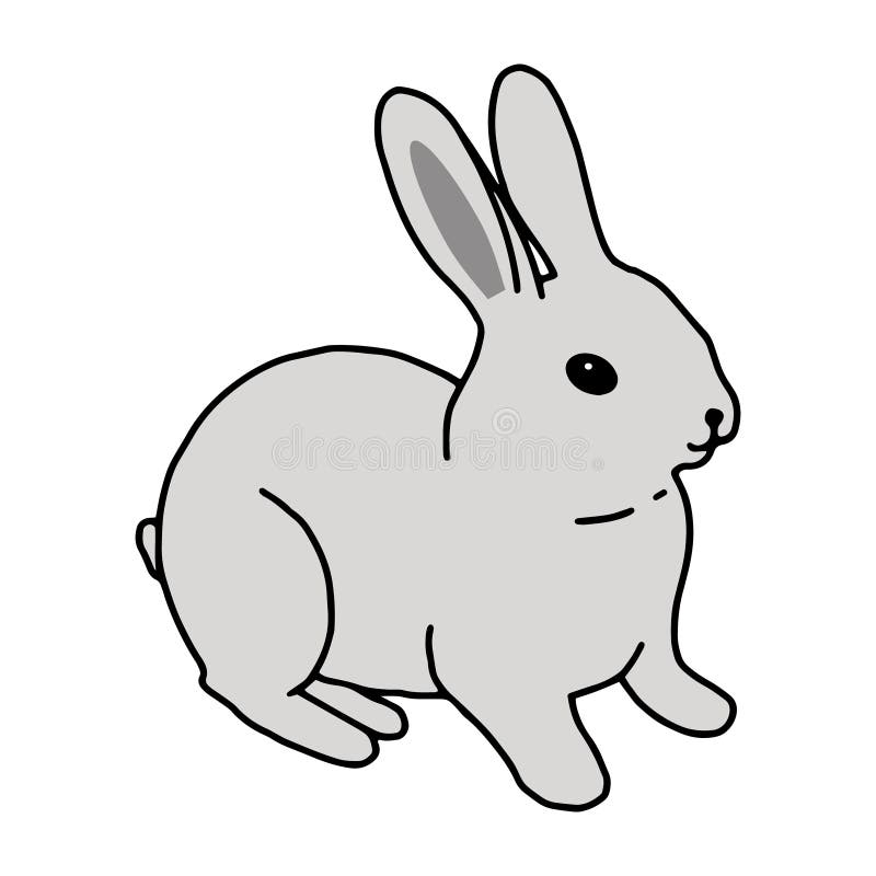 Rabbit Hand-drawn Contour Line Drawing. Easter Postcards, Printing on Stock Vector - Illustration of ears, outline: 172371527 Rabbit Hand-drawn Contour Line Drawing. Easter Postcards, Printing on Stock Vector - Illustration of ears, outline: 172371527