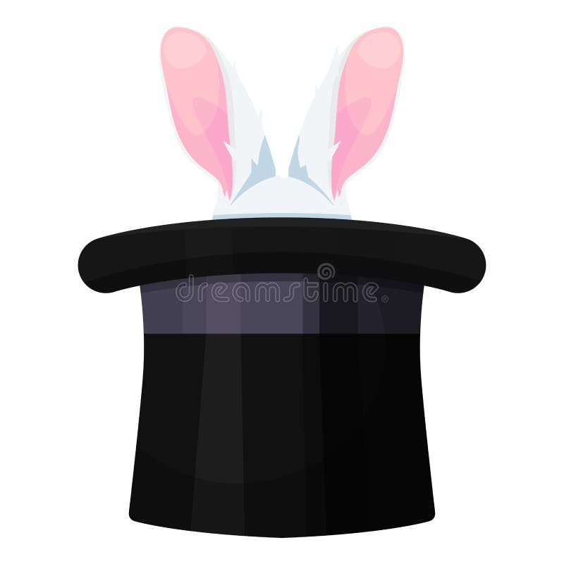 Rabbit in hat flat vector isolated illustration royalty free illustration Rabbit in hat flat vector isolated illustration royalty free illustration