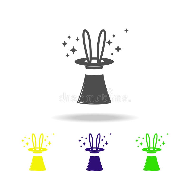rabbit in a hat multicolored icon. Element of popular magic icon. Signs and symbols icon can be used for web, logo, mobile app, UI royalty free illustration rabbit in a hat multicolored icon. Element of popular magic icon. Signs and symbols icon can be used for web, logo, mobile app, UI royalty free illustration