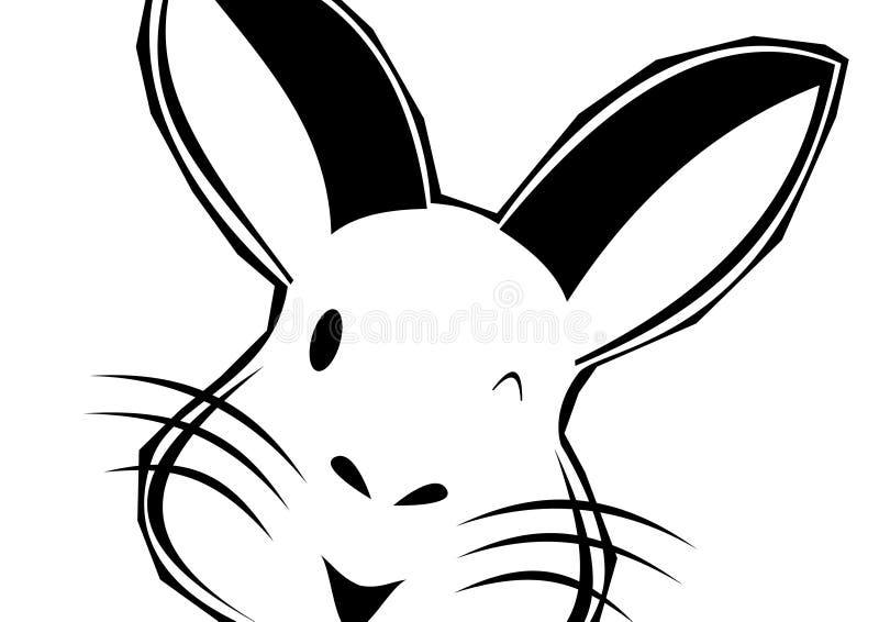 Rabbit Black White Stock Illustrations – 13,976 Rabbit Black White