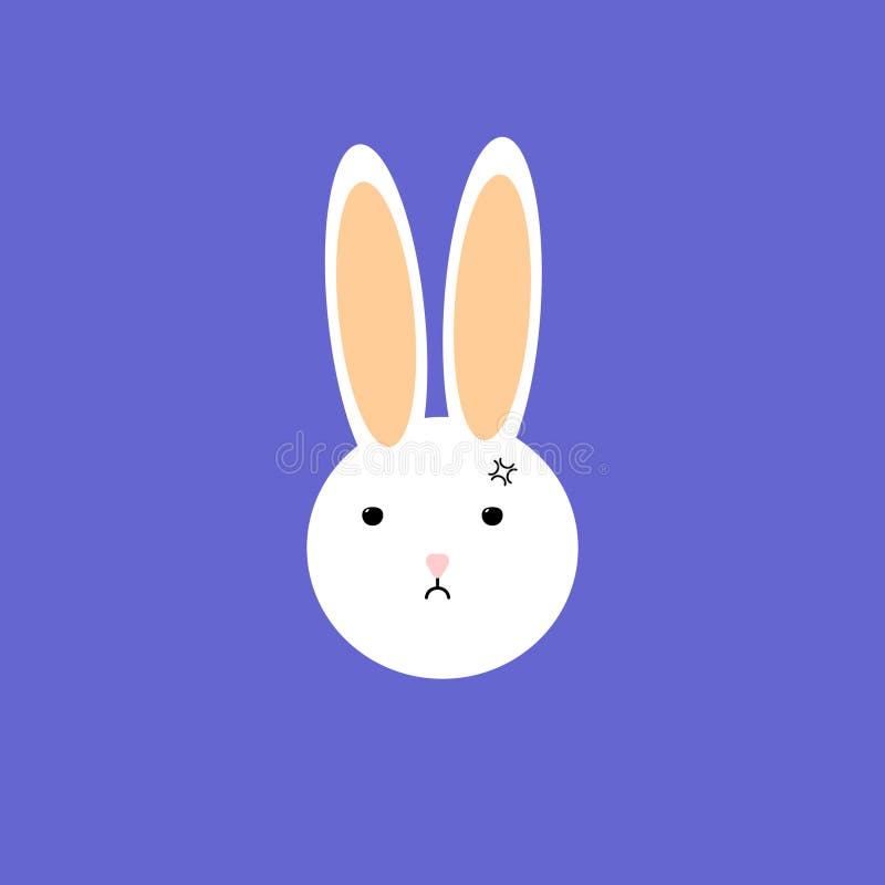 Rabbit Icon, Graphic Design Template, Easter Bunny Sign, App Icon Stock