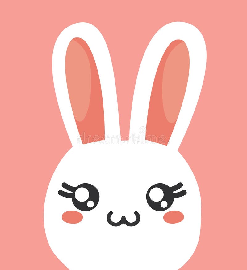 Rabbit Kawaii Cartoon Animal Cute Stock Vector - Illustration of comic, cute:  79172224