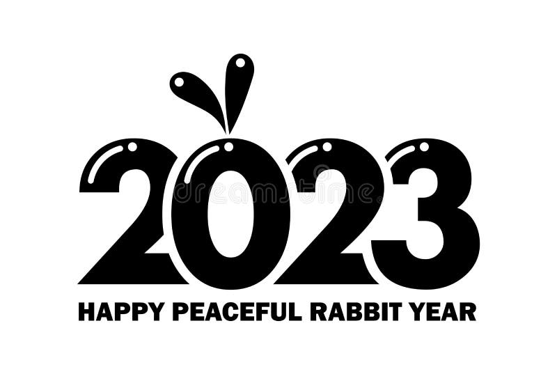 2023 rabbit new year stock vector. Illustration of bunny 256723192