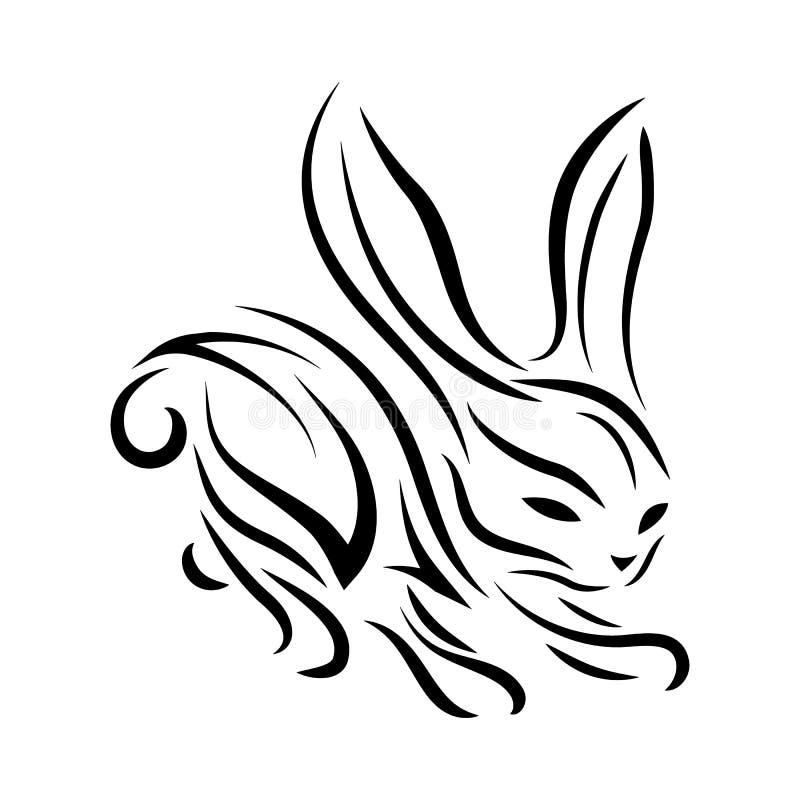 The Symbol Of The Year A Black Rabbit Stock Illustration - Download Image  Now - Rabbit - Animal, Chinese New Year, 2023 - iStock