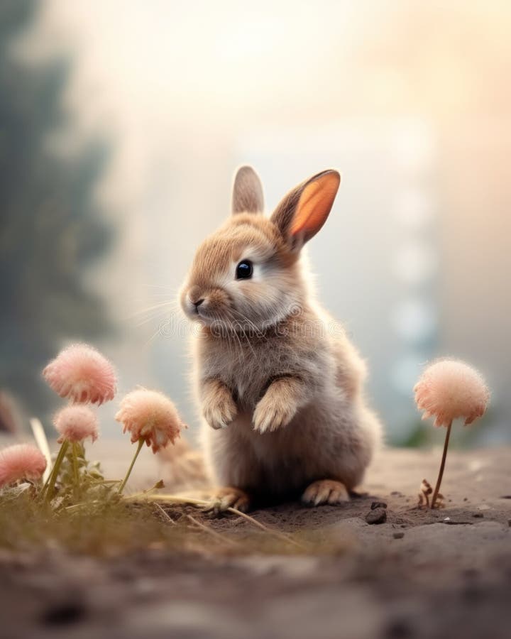 Rabbit Standing Hind Legs Stock Illustrations 59 Rabbit Standing Hind