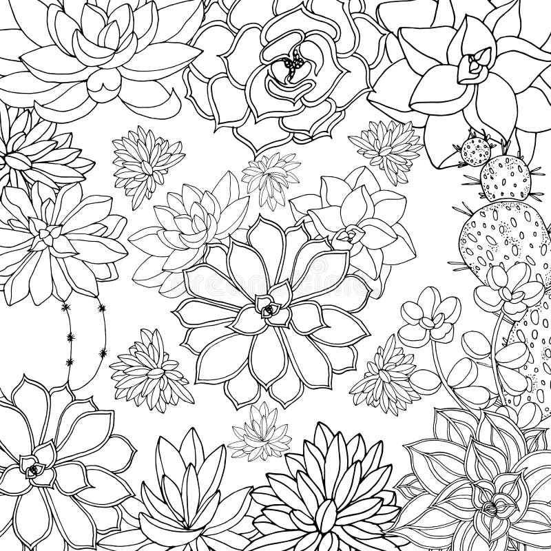 Rabiscar o fundo floral no vetor com a página colorindo preto e branco das garatujas ilustração royalty free Rabiscar o fundo floral no vetor com a página colorindo preto e branco das garatujas ilustração royalty free