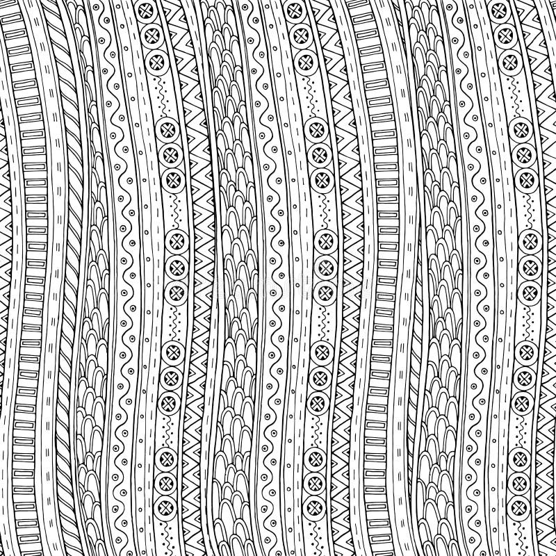 Doodle background in vector with doodles and ethnic pattern. Vector ethnic pattern can be used for wallpaper, pattern fills, coloring books and pages for kids and adults. Black and white. Doodle background in vector with doodles and ethnic pattern. Vector ethnic pattern can be used for wallpaper, pattern fills, coloring books and pages for kids and adults. Black and white.