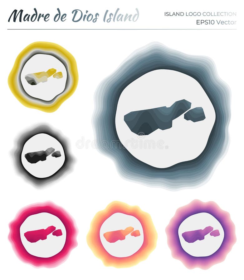 Collezione di logo madre de dios. illustrazione di stock