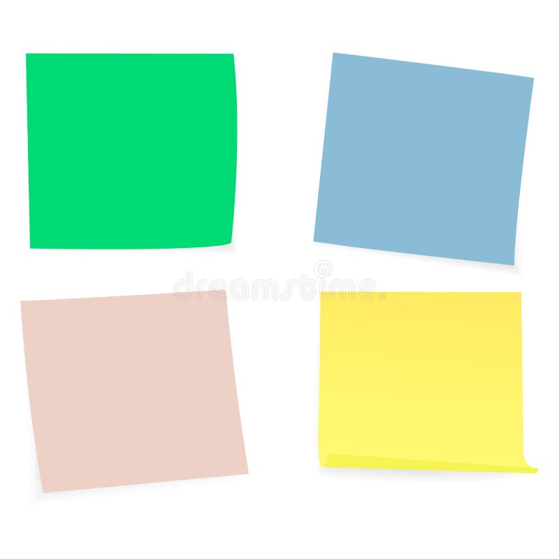 Raccolta di chiare liste di colore di carta sui precedenti bianchi Illustrazione di vettore royalty illustrazione gratis Raccolta di chiare liste di colore di carta sui precedenti bianchi Illustrazione di vettore royalty illustrazione gratis