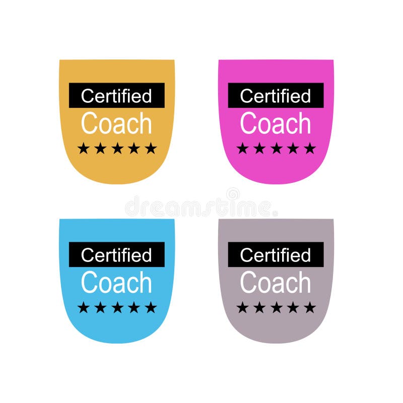 RACCOLTA DI ETICHETTE DI PROGETTAZIONE A COLORO CERTIFICATE royalty illustrazione gratis