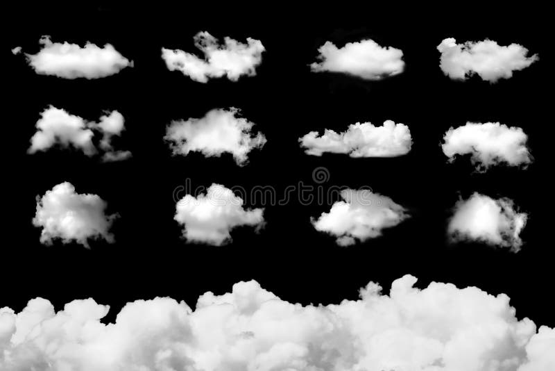 Raccolta di nebbia, nuvole bianche o foschia immagini stock