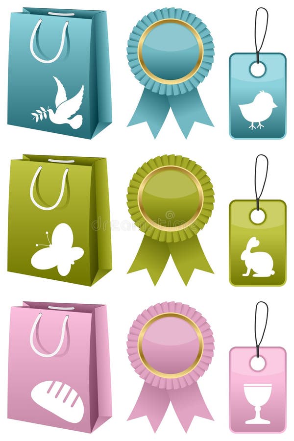 Raccolta di vendita della primavera o di Pasqua royalty illustrazione gratis Raccolta di vendita della primavera o di Pasqua royalty illustrazione gratis