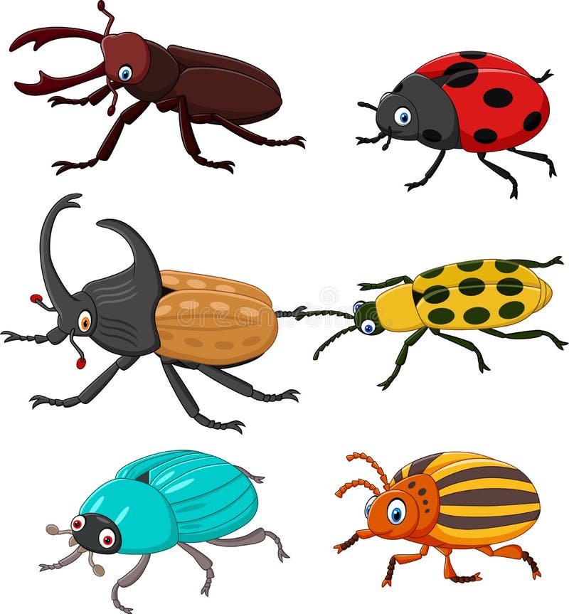 Raccolta divertente dello scarabeo del fumetto royalty illustrazione gratis Raccolta divertente dello scarabeo del fumetto royalty illustrazione gratis