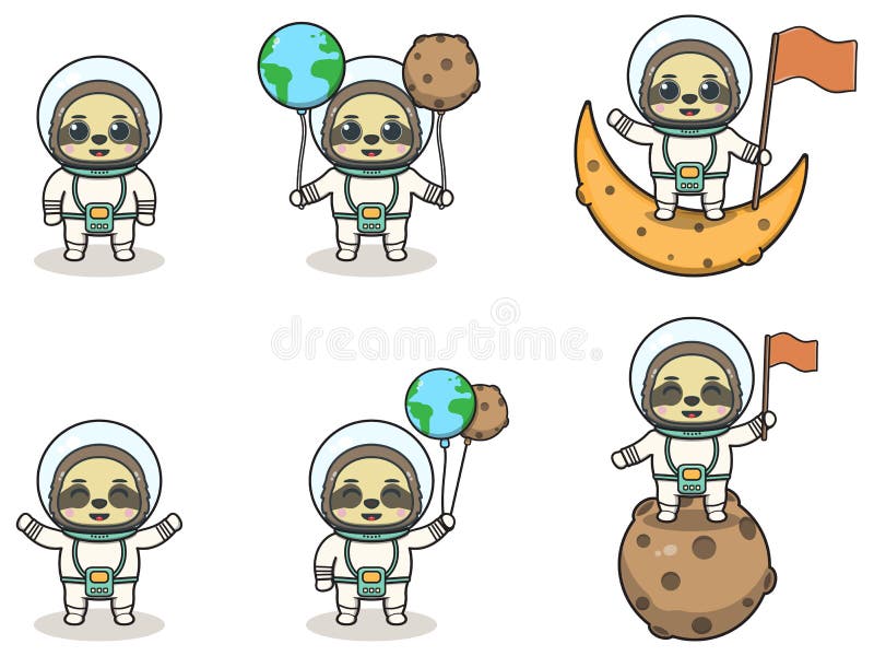 sloth wearing a space suit