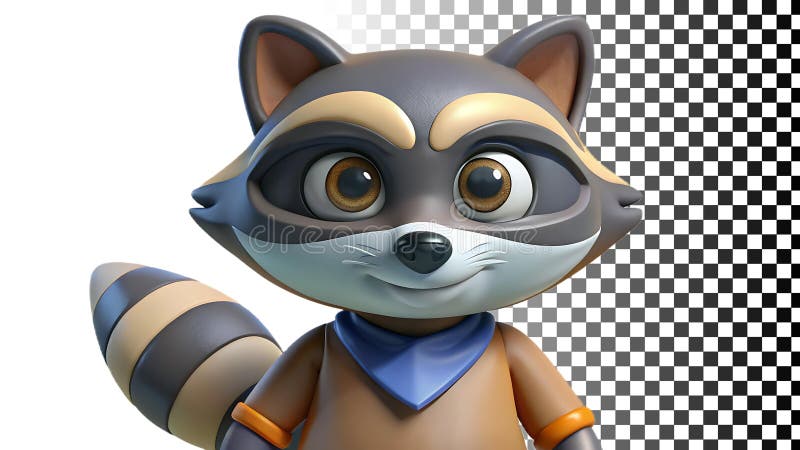 Raccoon Tier wild lebende Tiere und nächtliche Säugetiere pnnnal transparente Bild Generative AI lizenzfreie abbildung