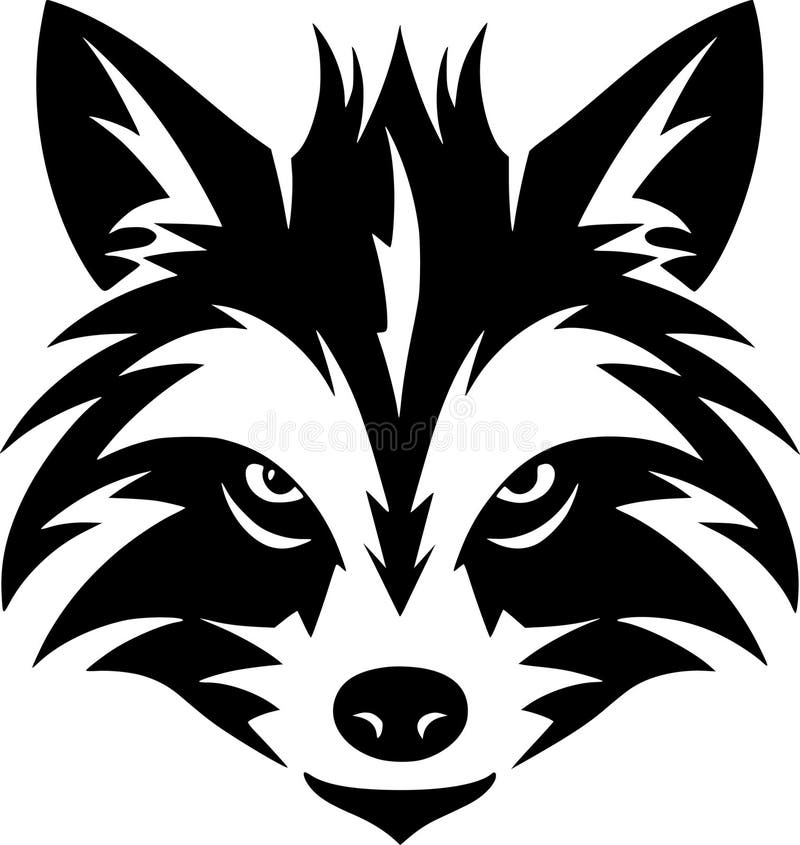 Raccoon векторный логотип высокого качества идеально подходит для графики футболки иллюстрация вектора