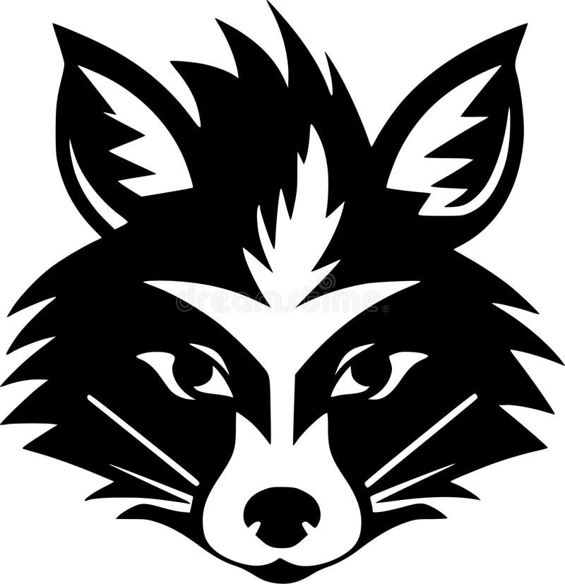 Raccoon векторный логотип высокого качества идеально подходит для графики футболки бесплатная иллюстрация