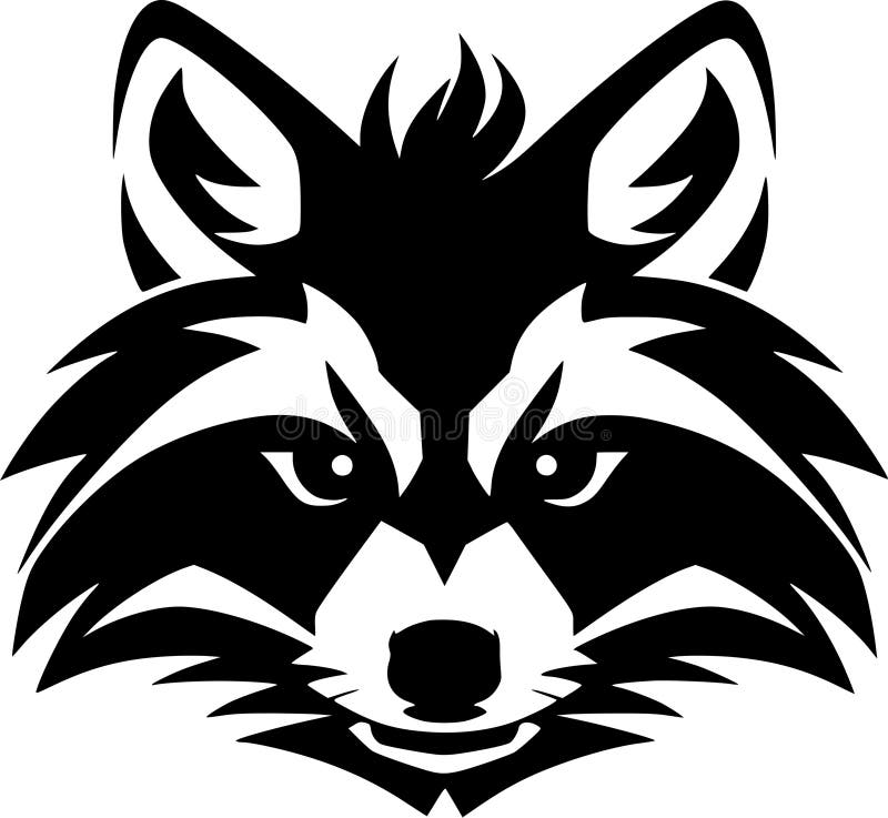 Raccoon векторный логотип высокого качества идеально подходит для графики футболки иллюстрация вектора