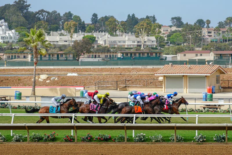 Race Horses with Jockey Going Towards Finish Line Editorial Stock Image ...