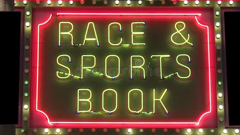 Race and Sport Book Neon Sign Loop