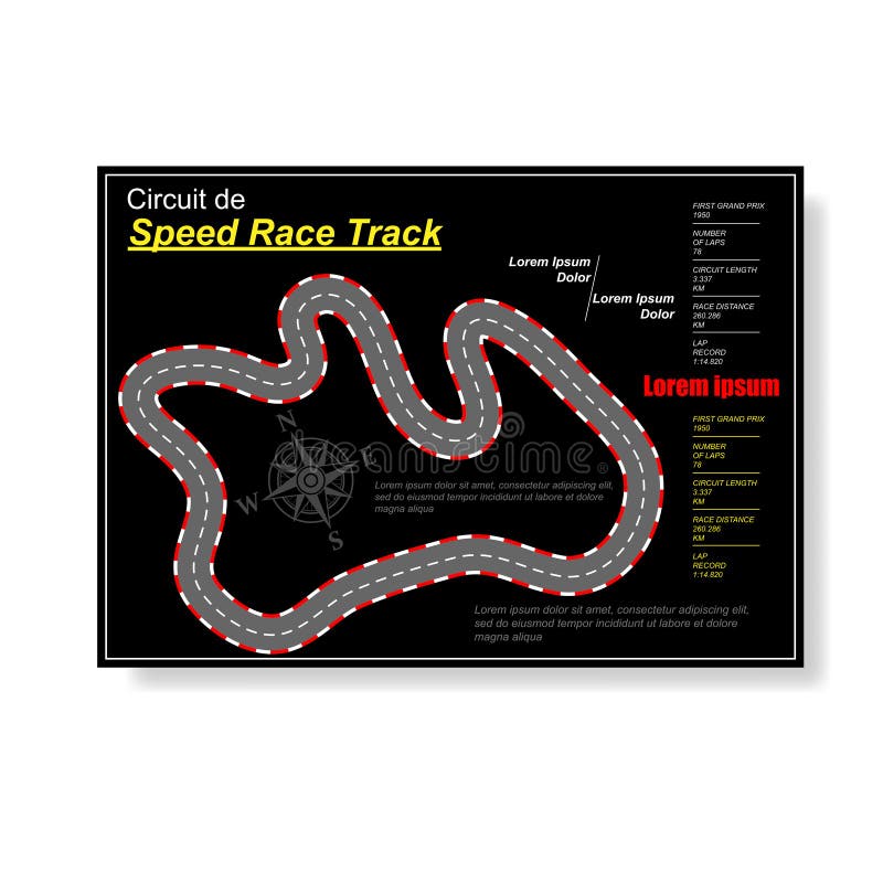 Race track circuit map banner