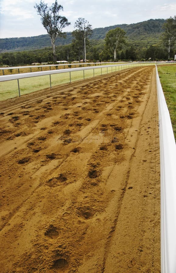 Race Track With Horse's Footprint Royalty Free Stock Image Image