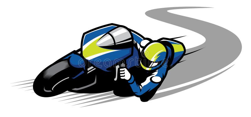 Racer ride sportbike stock illustration