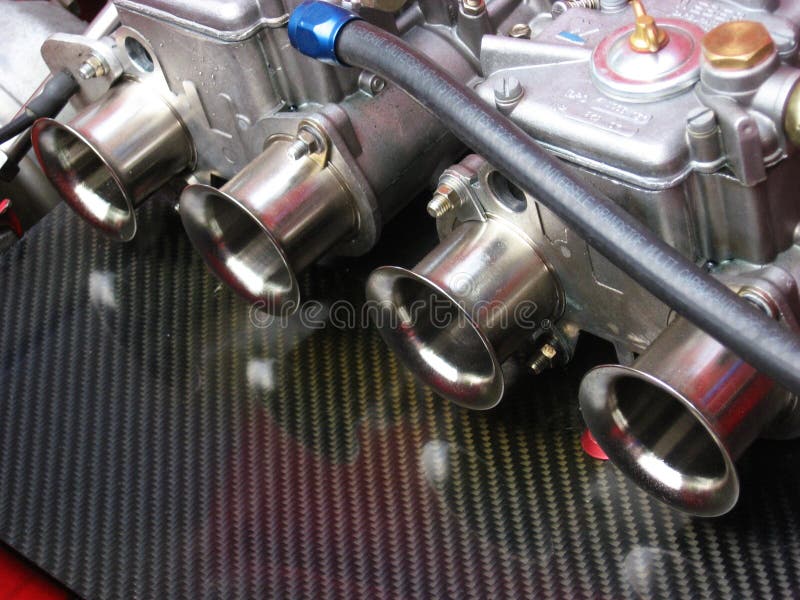 Racing car engine, detail