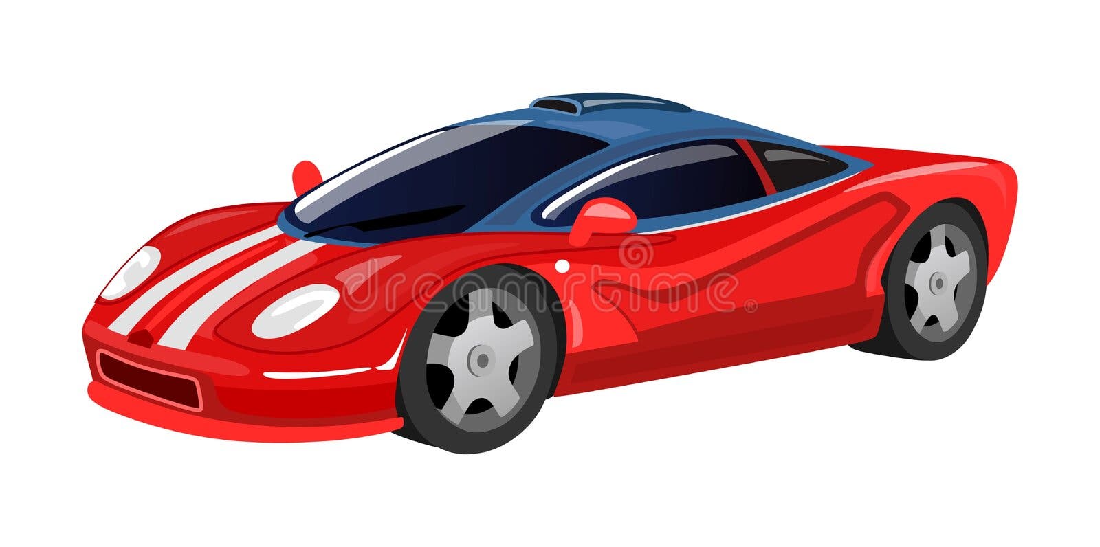 Racing car icon isolated on white background for print, cards, posters in cartoon style. Red vector racing sport car illustration royalty free illustration Racing car icon isolated on white background for print, cards, posters in cartoon style. Red vector racing sport car illustration royalty free illustration