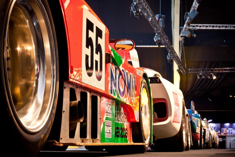Racing cars on display editorial stock image. Image of event 22737724