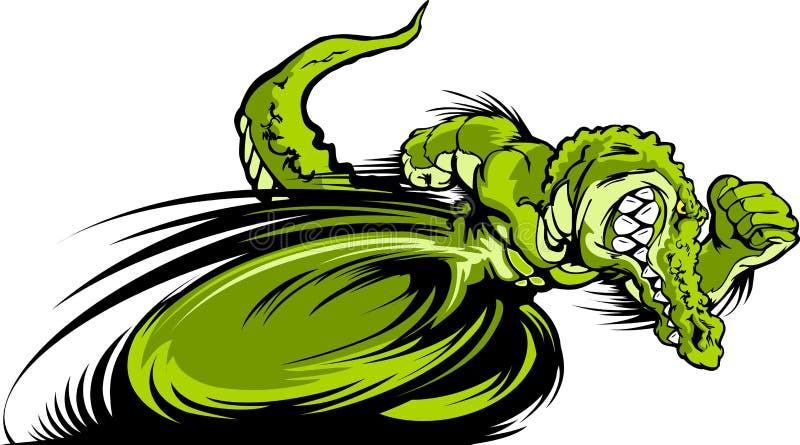 Racing Gator or Croc Mascot Graphic Image stock illustration Racing Gator or Croc Mascot Graphic Image stock illustration