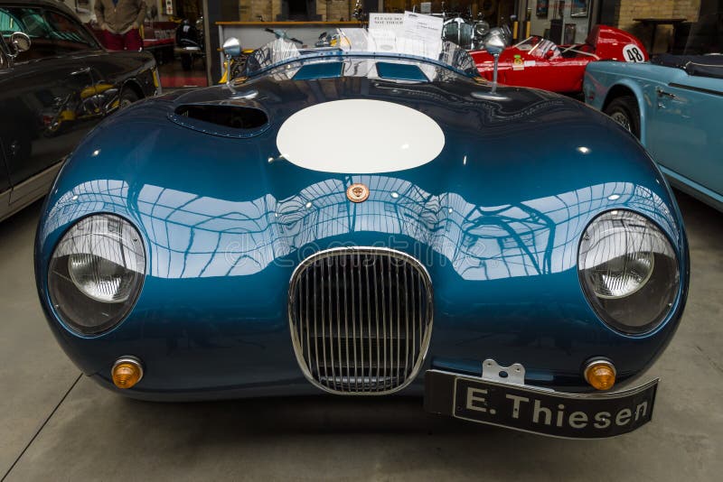 Racing sports car Jaguar C-Type Proteus stock image Racing sports car Jaguar C-Type Proteus stock image