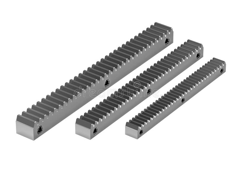 Rack Gear. Image of a Rack with a Rolling Gear Wheel. Sliding Gate