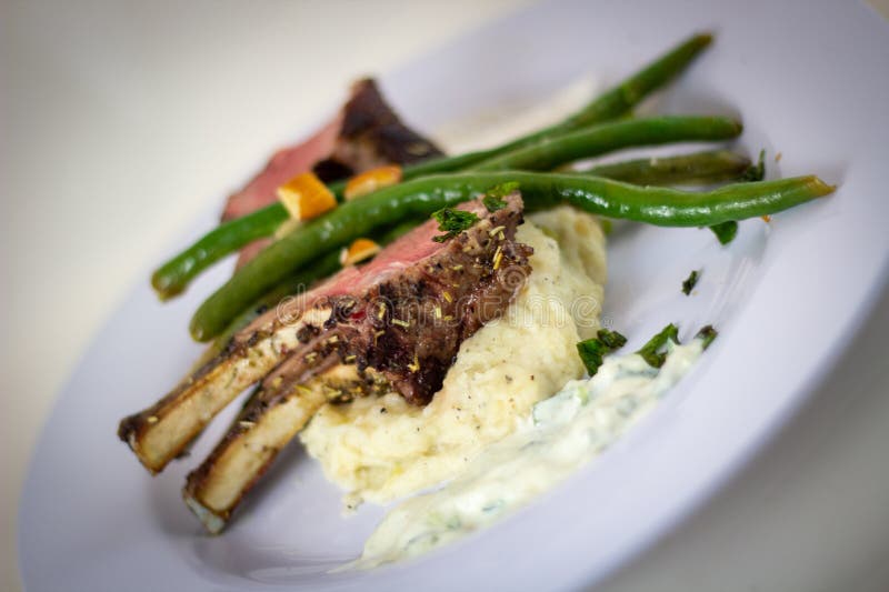 Rack of Lamb with Vegetables Stock Image Image of close, culinary