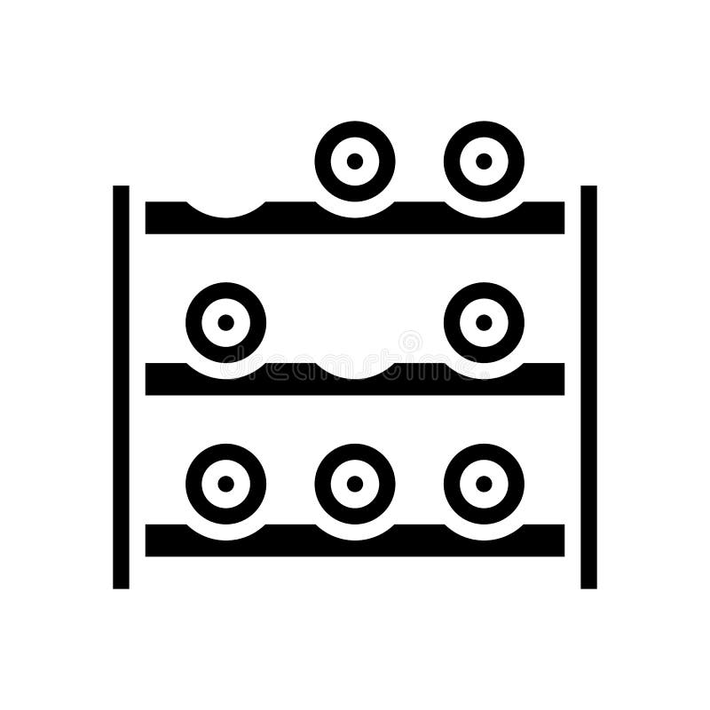 Rack wine glyph icon vector illustration royalty free illustration
