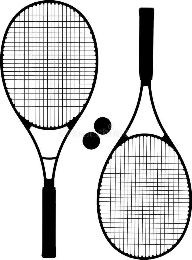 Racket silhouettes tennisvektorn