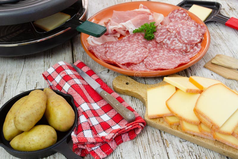 Raclette cheese stock image. Image of raclette, table - 125503777