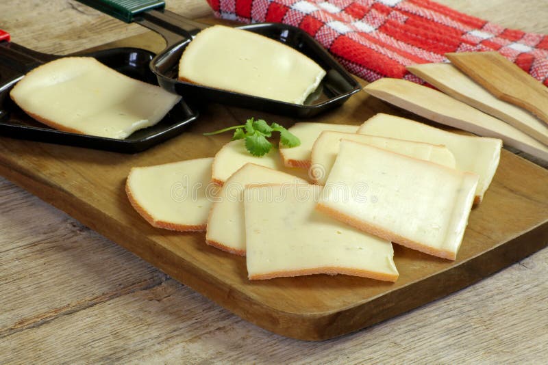 Raclette Cheese Slices and Cold Cuts Stock Image Image of board, cold