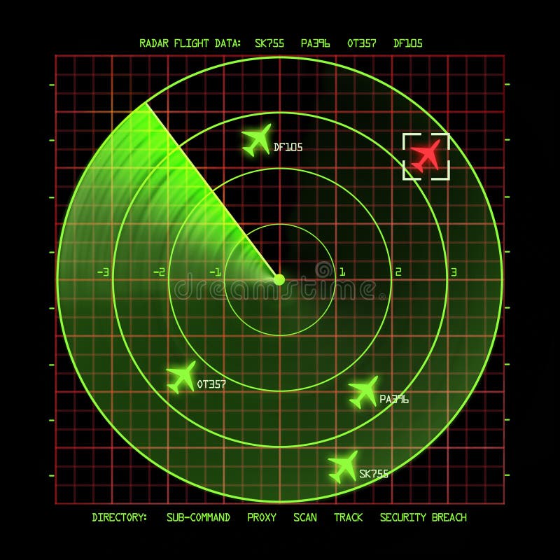 Download Radar stock illustration. Illustration of computer, equipment - 39923582